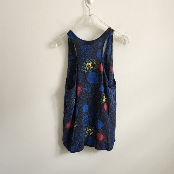 ARITZIA | Wilfred silk top floral blue sz S - Picture 2 of 4